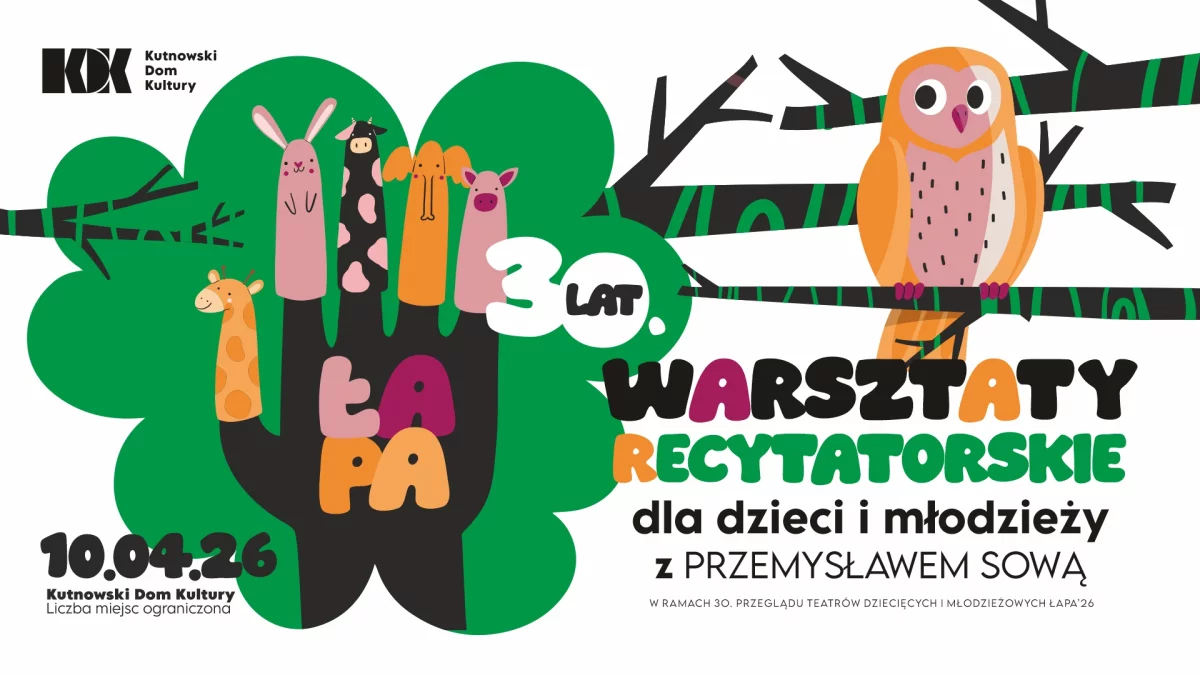 KDK zaprasza na warsztaty recytatorskie. Liczba miejsc ograniczona