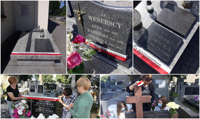 [ZDJĘCIA] TPZK ku pamięci Powstańców Warszawskich. Na grobach zawisły szarfy - Zdjęcie główne