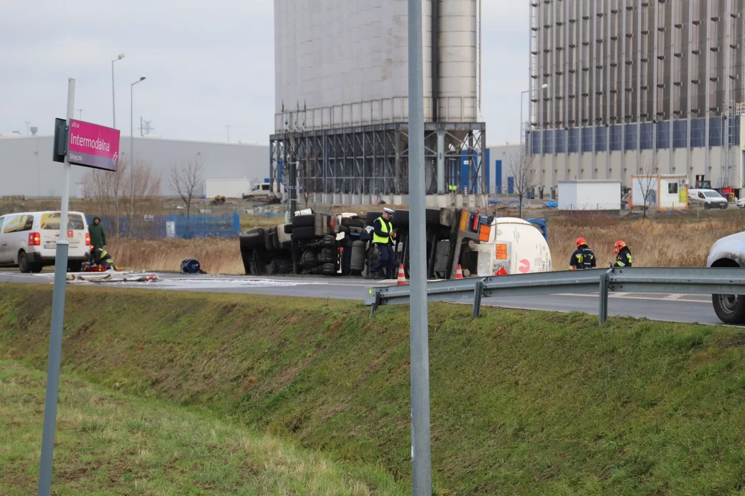 Wypadek na ul. Intermodalnej w Kutnie