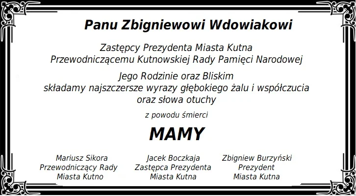 Kondolencje - Zdjęcie główne