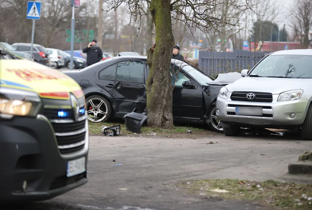 Wypadek na skrzyżowaniu Łokietka i Chrobrego w Kutnie