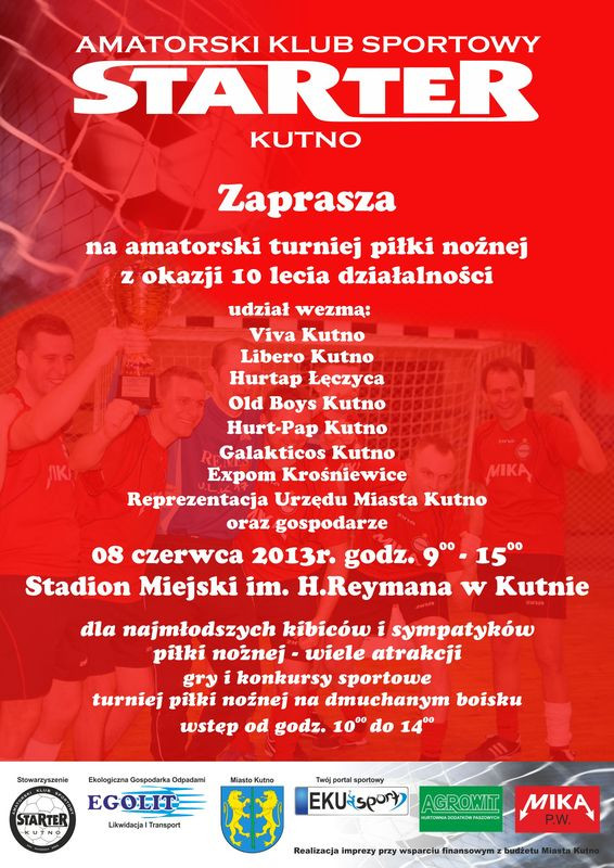 Turniej piłki nożnej z okazji 10-lecia Starteru - Zdjęcie główne