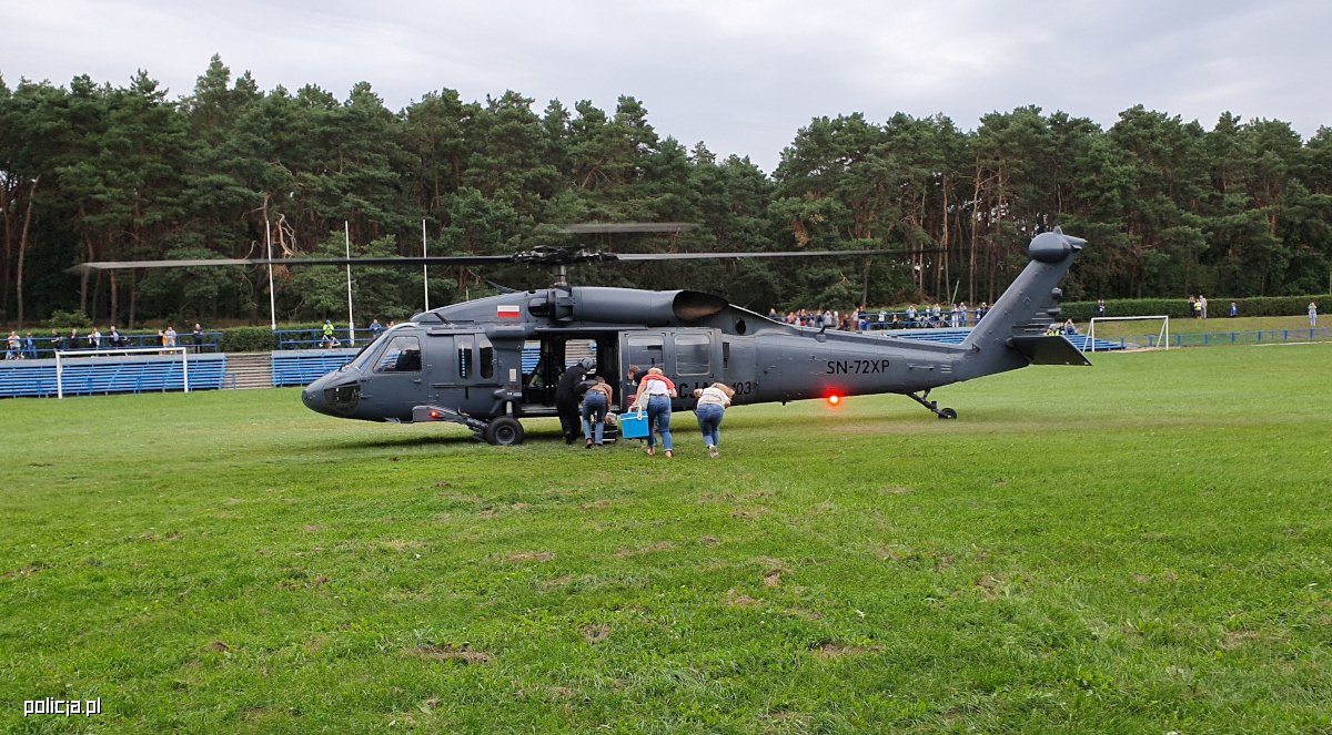 Policyjny Black Hawk transportował serce do przeszczepu