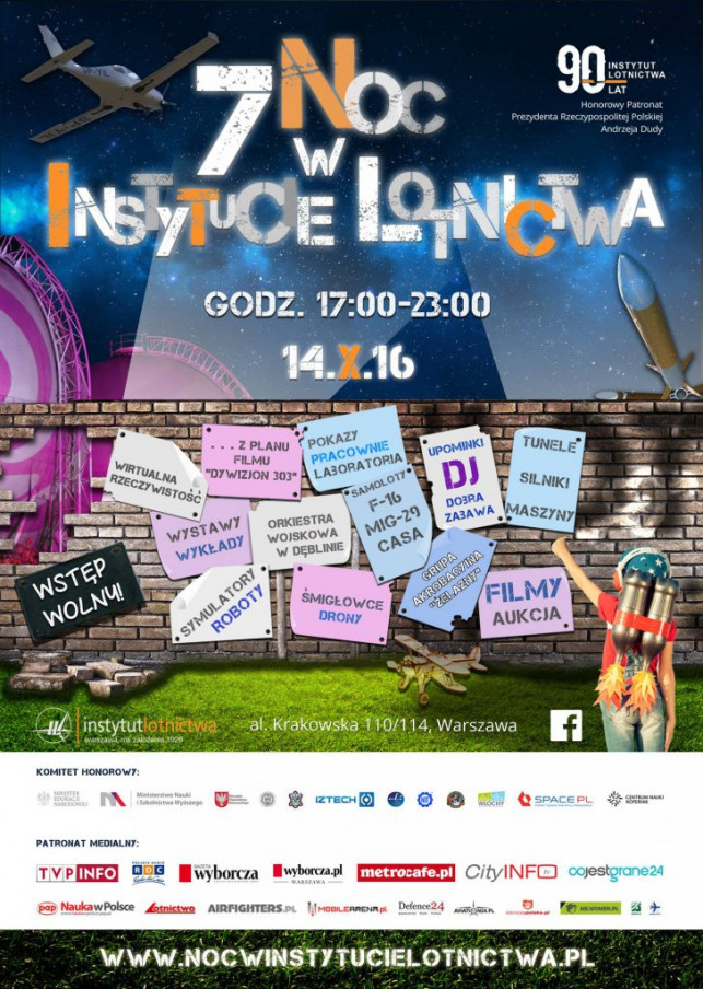 Kutnianin zaprasza na 7. Noc w Instytucie Lotnictwa - Zdjęcie główne