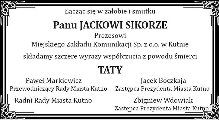 Kondolencje - Zdjęcie główne