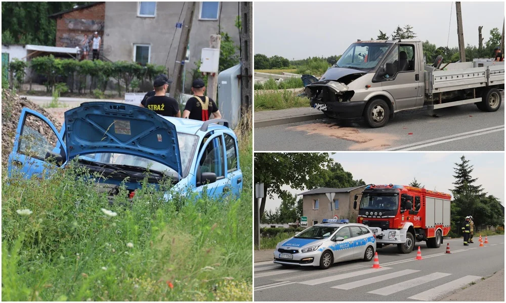 Wypadek na DK 60 pod Kutnem. Dwie osoby poszkodowane, są utrudnienia [ZDJĘCIA] - Zdjęcie główne