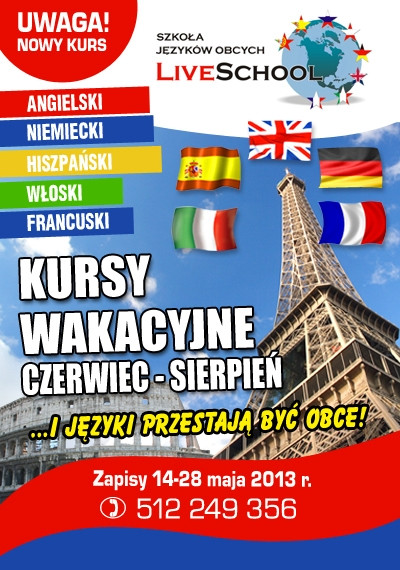 LiveSchool zaprasza na kursy wakacyjne - Zdjęcie główne