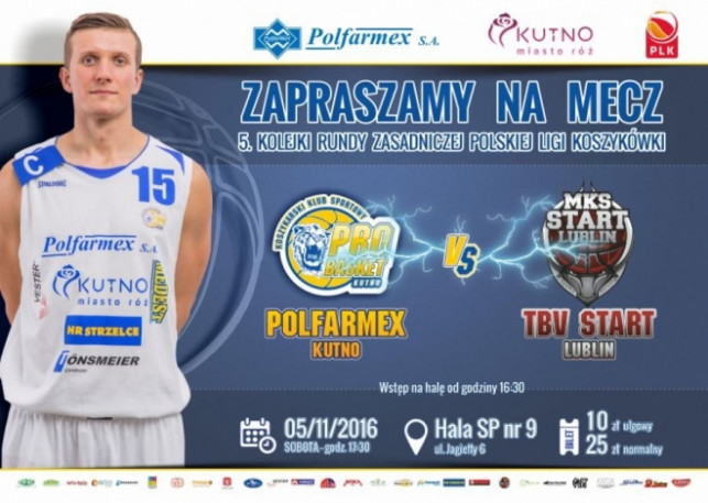 Sprzedaż biletów na mecz Polfarmex Kutno vs TBV Start Lublin  - Zdjęcie główne