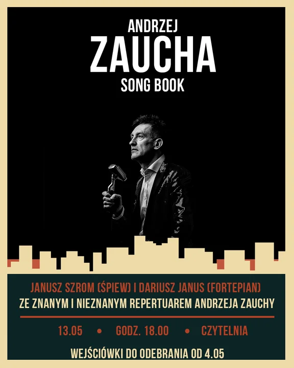 "Andrzej Zaucha SongBook". Kutnowska biblioteka zaprasza na koncert