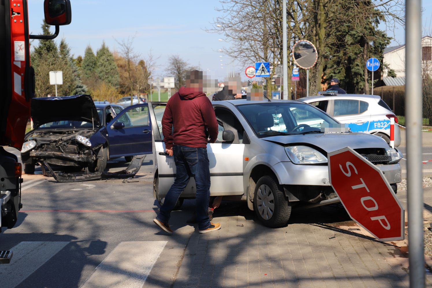 Do zdarzenia z udziałem dwóch aut doszło w Kutnie na skrzyżowaniu Północnej z Kasztanową