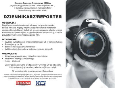 Oferta pracy w redakcji - Zdjęcie główne