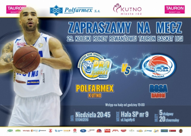 Sprzedaż biletów na mecz Polfarmex Kutno – Rosa Radom  - Zdjęcie główne