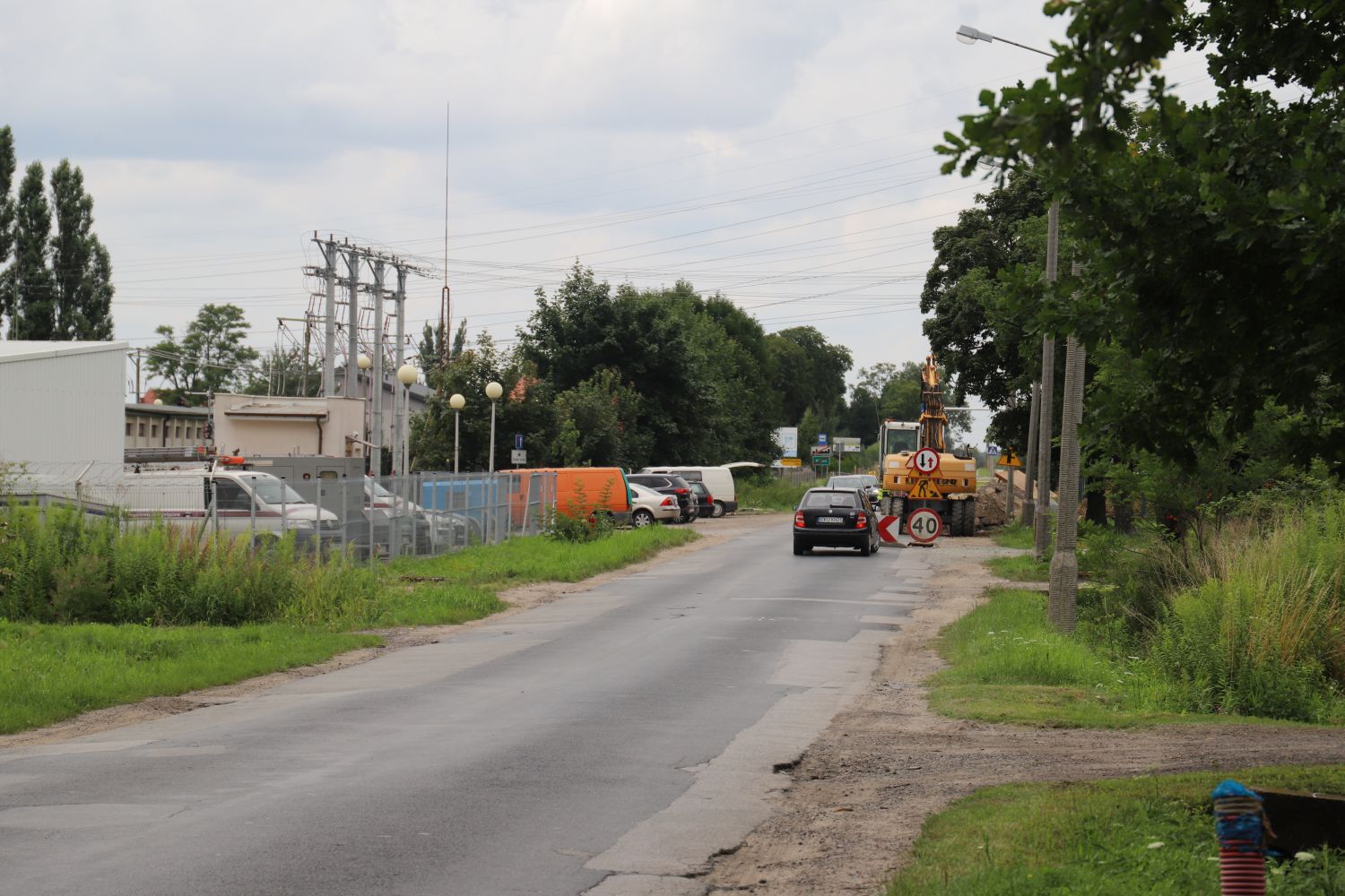 W Kutnie powoli rusza inwestycja na ul. Skłodowskiej (zdjęcie wykonano 22.07.2021)