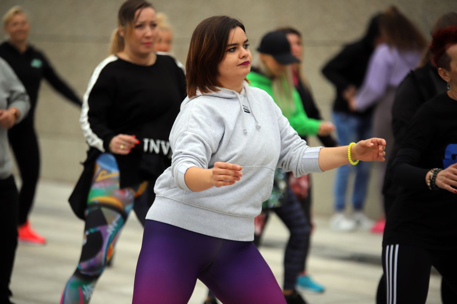 Na Placu Wolności w Kutnie odbywa się Maraton Fitness zorganizowany w ramach Budżetu Obywatelskiego