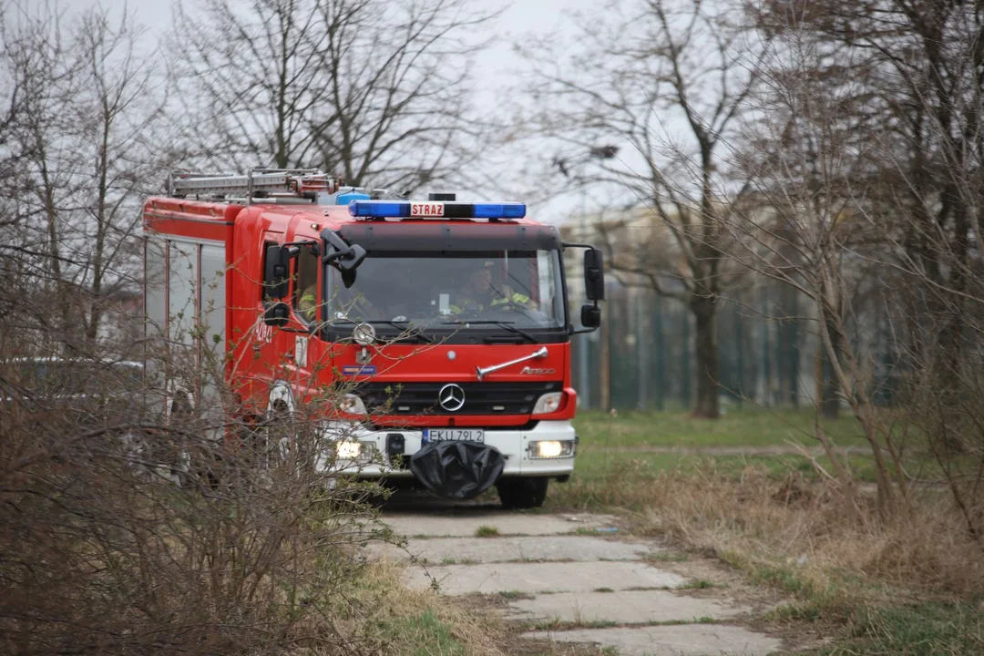 Przy ul. Troczewskiego w Kutnie doszło do pożaru łąki