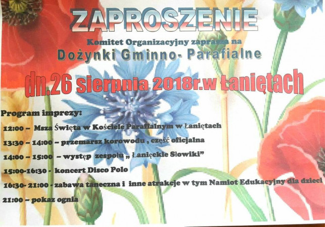 Dożynki gminno-parafialne w Łaniętach - Zdjęcie główne