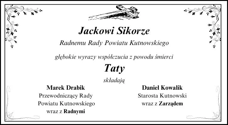 Kondolencje - Zdjęcie główne