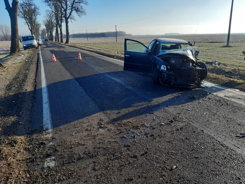 Groźny wypadek w miejscowości Józefów (gm. Witonia). Kierowca trafił do szpitala