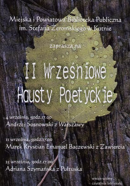 Gratka dla miłośników poezji - Zdjęcie główne