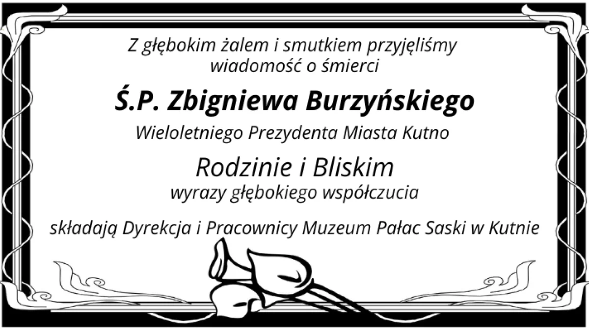 Kondolencje Muzeum Pałac Saski - Zdjęcie główne