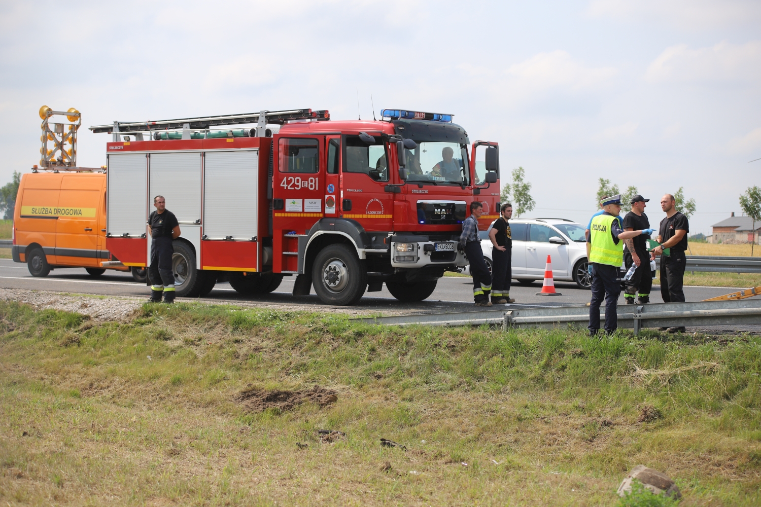 Do wypadku doszło na A1, na wysokości miejscowości Wieszczyce