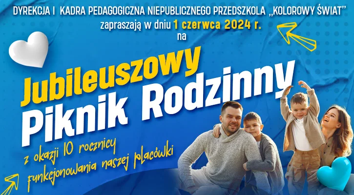 Przedszkole "Kolorowy Świat" zaprasza na piknik rodzinny - Zdjęcie główne