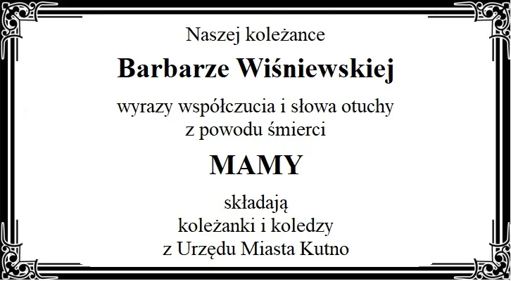 Kondolencje - Zdjęcie główne