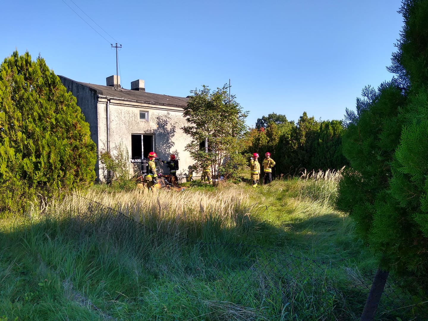 Pożar na Łąkoszynie. Na miejscu kilka zastępów straży pożarnej