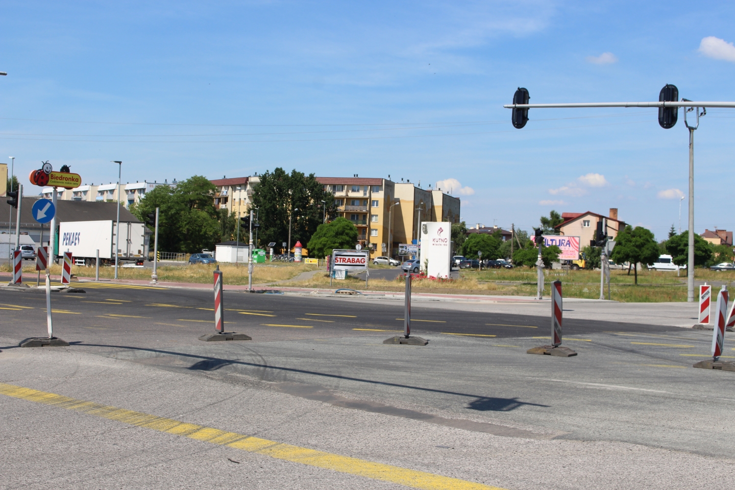 Prace na skrzyżowaniu na Łąkoszynie potrwają prawdopodobnie do końca sierpnia