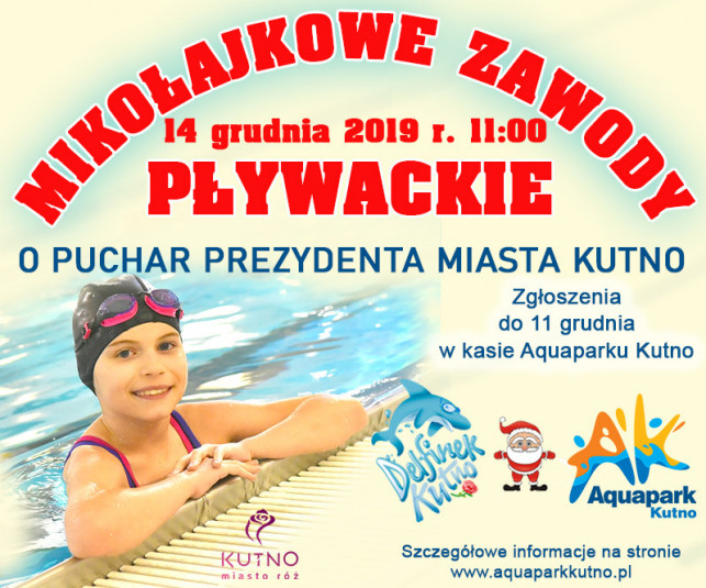 Mikołajkowe zawody pływackie 14 grudnia 2019 - Zdjęcie główne