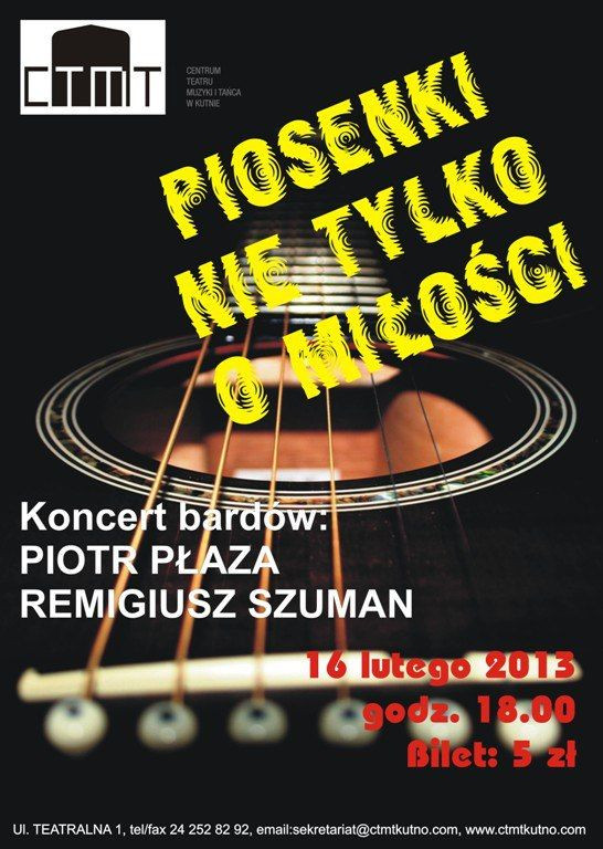 Koncert bardów "Piosenki nie tylko o miłości" - Zdjęcie główne