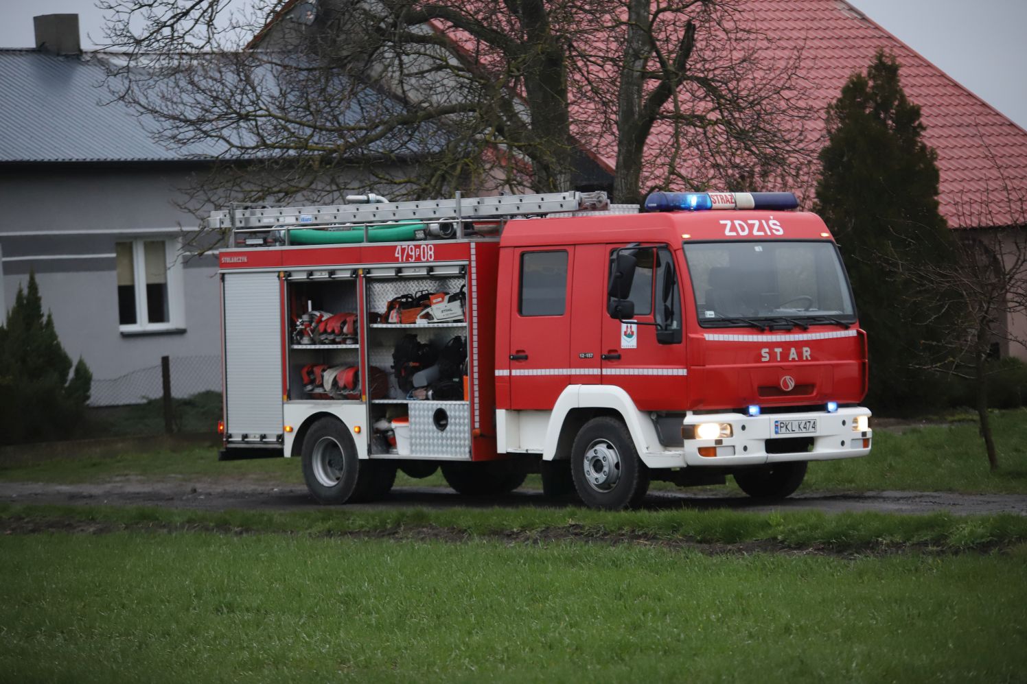 Strażacy z Kutna pomagali gasić pożar w sąsiednim powiecie