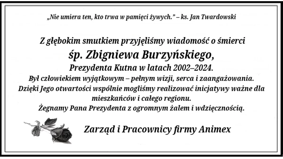 Kondolencje Animex - Zdjęcie główne