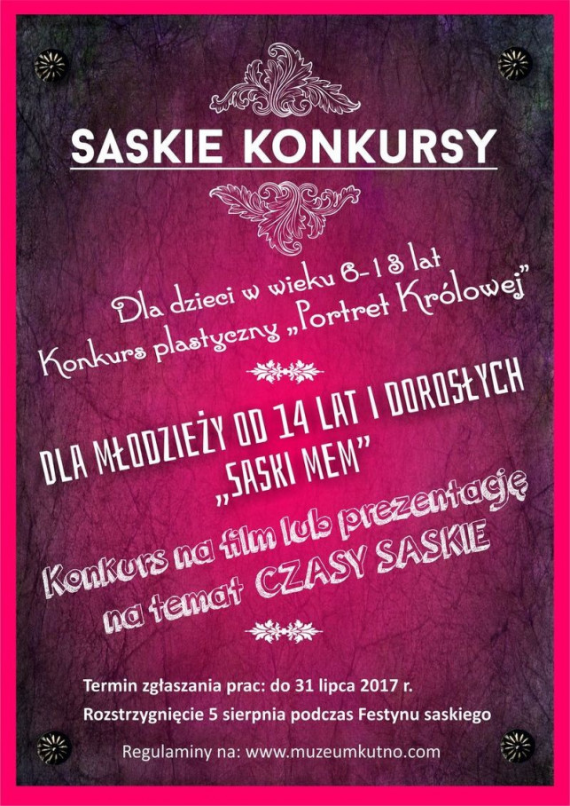 Saskie konkursy- Muzeum Regionalne w Kutnie zaprasza do udziału w konkursach związanych z epoką saską - Zdjęcie główne