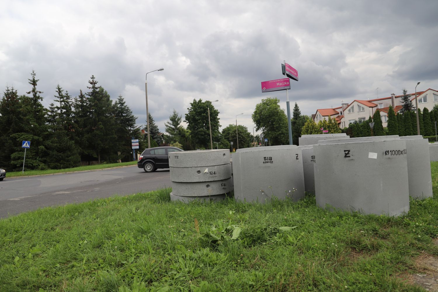 W Kutnie powoli rusza inwestycja na ul. Skłodowskiej (zdjęcie wykonano 22.07.2021)