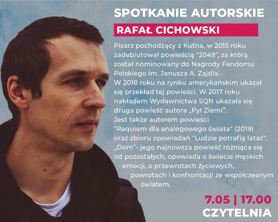 Rafał Cichowski odwiedzi kutnowską bibliotekę