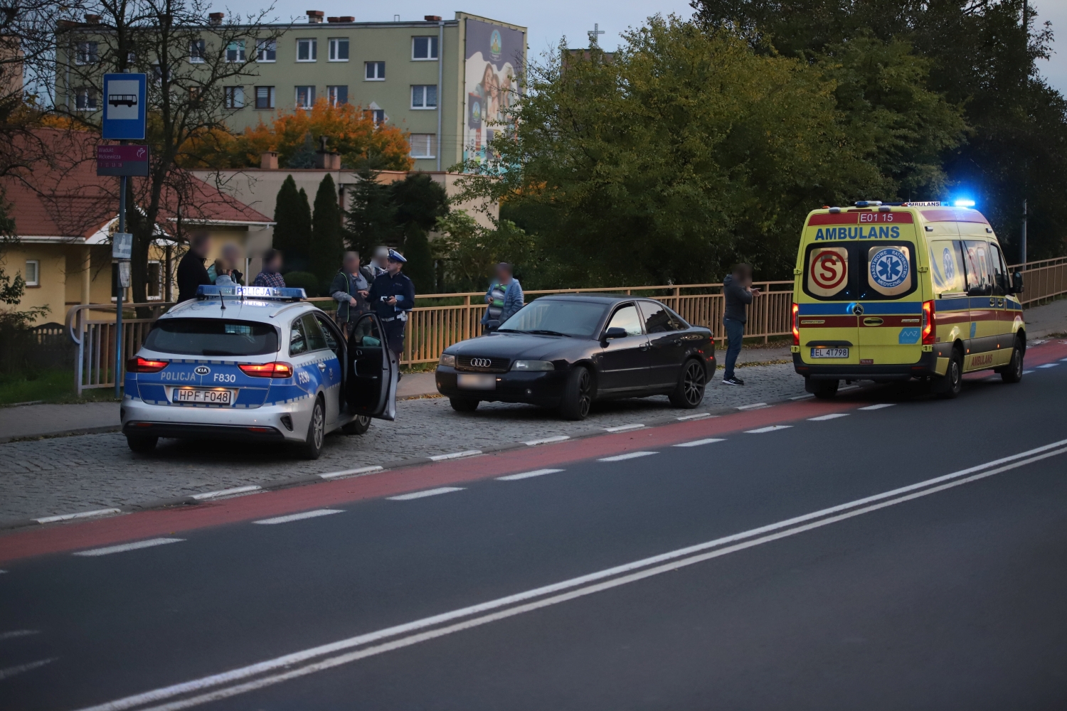 Na ul. Łęczyckiej w Kutnie doszło do potrącenia rowerzysty