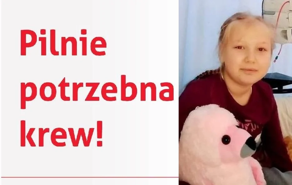 Pilnie potrzebna krew dla 9-letniej Matyldy! Policja prosi o pomoc - Zdjęcie główne