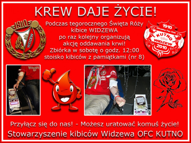 Kibice Widzewa zachęcają do oddawania krwi - Zdjęcie główne