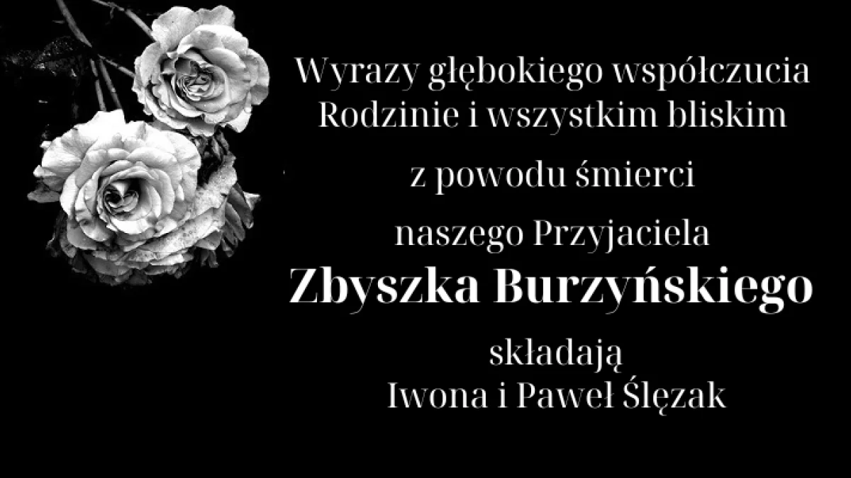 Kondolencje Iwona i Paweł Ślęzak - Zdjęcie główne