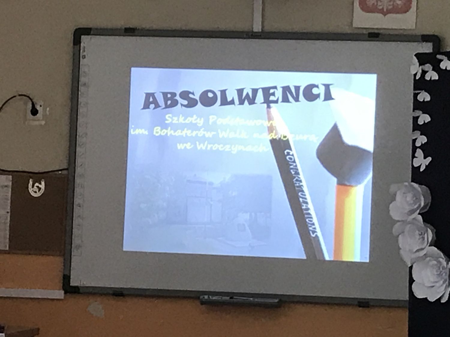 Pożegnanie absolwentów Szkoły Podstawowej we Wroczynach 