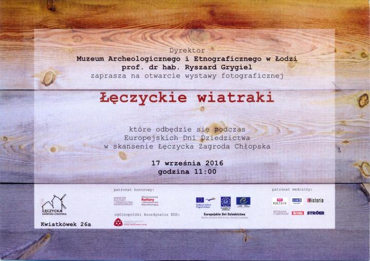 Wystawa fotograficzna "Łęczyckie wiatraki" - Zdjęcie główne