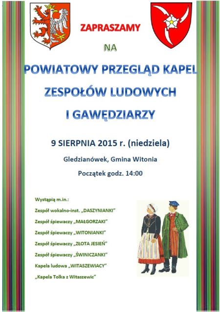 Powiatowy Przegląd Kapel Zespołów Ludowych i Gawędziarzy - Zdjęcie główne