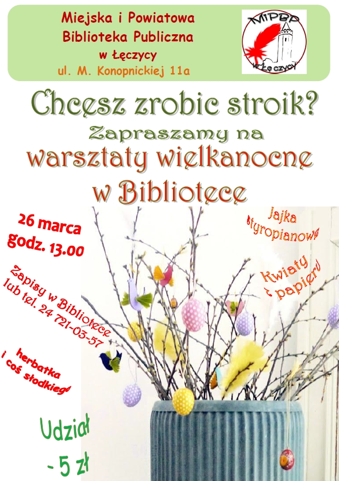 Warsztaty Wielkanocne w Bibliotece - Zdjęcie główne