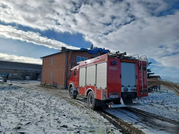 Nawałnica nad powiatem łęczyckim. Strażacy interweniowali kilkadziesiąt razy