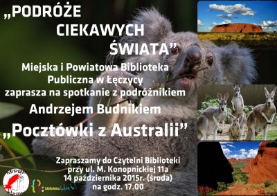 Pocztówki z Australii w łęczyckiej bibliotece - Zdjęcie główne