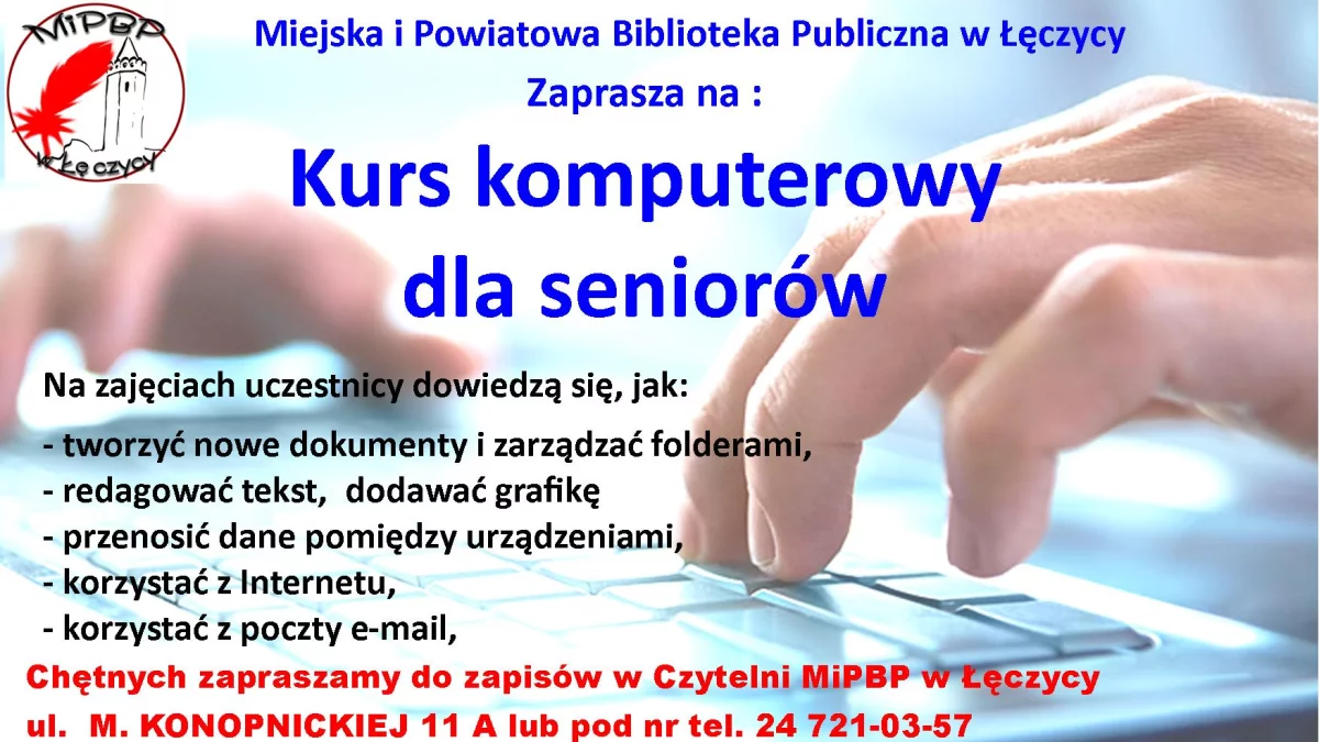 Kurs Komputerowy dla Seniorów - Zdjęcie główne