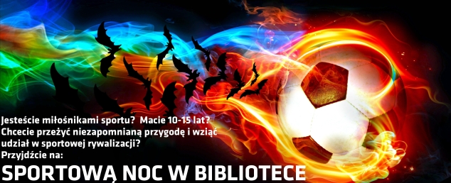 "Sportowa noc w bibliotece" - Zdjęcie główne