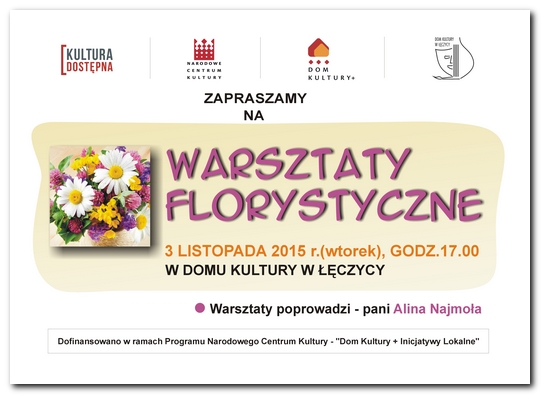 Warsztaty florystyczne w Domu Kultury - Zdjęcie główne