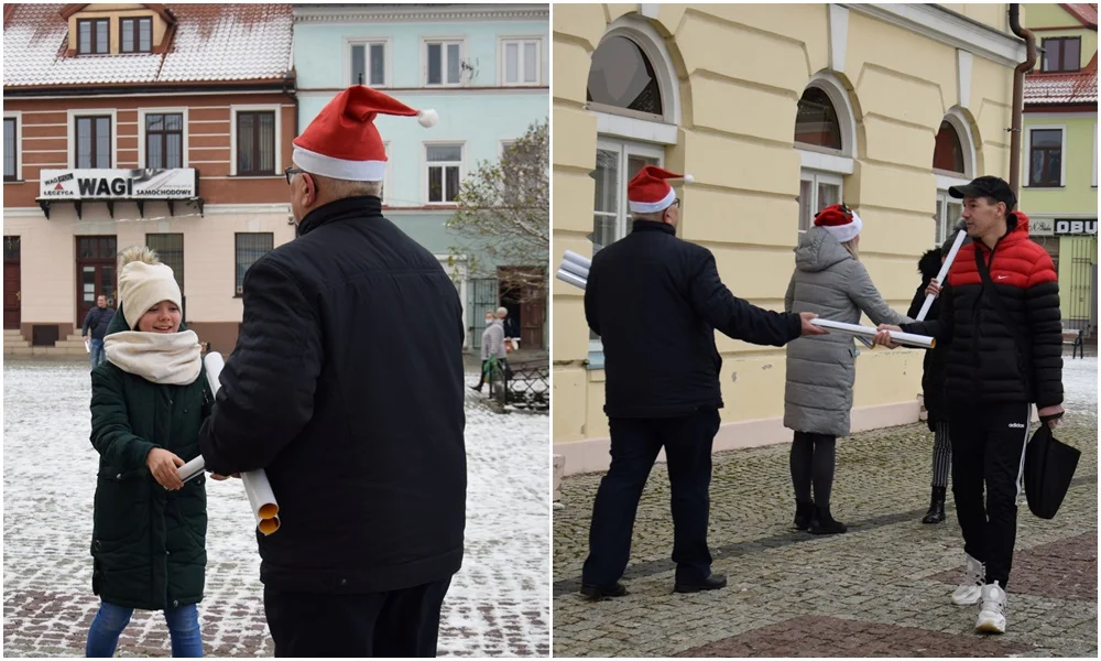 Mikołajki w Łęczycy. Burmistrz rozdawał kalendarze [ZDJĘCIA] - Zdjęcie główne